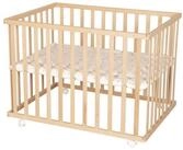 roba&reg; Laufgitter 75 x 100 cm - Holz Natur, Laufstall inkl. Schutzeinlage,...