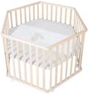 roba&reg; Laufgitter 6-eckig - mobiles Laufgitter mit Rollen - aus Holz...