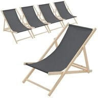 ECD Germany Gartenliege Holz Liegestuhl Beachstuhl klappbarer Strandstuhl...