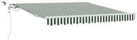 vidaXL Markise Ausziehbare Markise Gr&uuml;n und Wei&szlig; 350 x 250 cm Polyester (1-St)