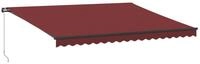 vidaXL Markise Markise Manuell Weinrot 450x350 cm