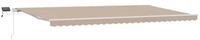 vidaXL Markise Ausziehbare Markise Beige 600 x 300 cm Stoff und Aluminium (1-St)