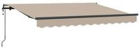 vidaXL Markise Einziehbare Markise Beige 250 x 200 cm Stoff (1-St)