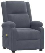 vidaXL Massagesessel Massagesessel Elektrisch Dunkelgrau Samt (1-St)