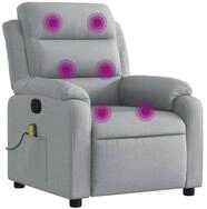 vidaXL Sessel Massage-Relaxsessel, hellgrauer Stoff (1-St)