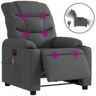 vidaXL Massagesessel, Relaxsessel Elektrisch Dunkelgrau Stoff