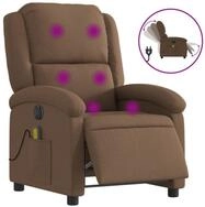 vidaXL Massagesessel, Relaxsessel Elektrisch Braun Stoff