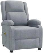 vidaXL Massagesessel, Relaxsessel Hellgrau Stoff