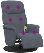 vidaXL Massagesessel Massage Relaxsessel Dunkelgrau 91 x 71 x 105 cm Samt (1-St)