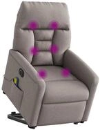 vidaXL Sessel Elektrischer Massagesessel mit Aufstehhilfe Taupe Stoff (1-St)