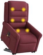 vidaXL Sessel Elektrischer Massagesessel mit Aufstehhilfe Weinrot Stoff (1-St)