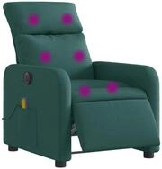 vidaXL Sessel Massagesessel Elektrisch Dunkelgr&uuml;n Stoff (1-St)