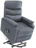 vidaXL Massagesessel Massagesessel mit Aufstehhilfe Hellgrau Stoff (1-St)