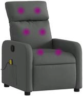 vidaXL Sessel Massage-Relaxsessel, Stoff, Dunkelgrau (1-St)