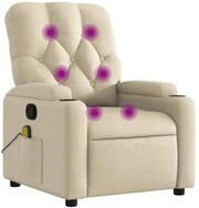 vidaXL Massagesessel, Relaxsessel Creme Stoff