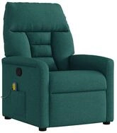vidaXL Sessel Massagesessel Dunkelgr&uuml;n Stoff (1-St)
