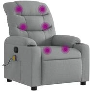 vidaXL Sessel Massage-Relaxsessel, hellgrauer Stoff (1-St)