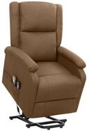 vidaXL Massagesessel Massagesessel mit Aufstehhilfe Braun Stoff (1-St)