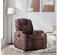 vidaXL Massagesessel, Massagesessel Dunkelbraun Stoff