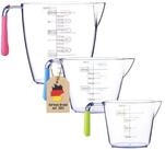 Intirilife Messbecher, PS, (3-St), 3er Pack Messbecher Messkanne divers....