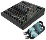 MACKIE Mackie Mischpult ProFX10 GO akkubetriebener Mixer mit 2x XLR-Kabel...