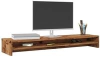vidaXL Monitorst&auml;nder, (Monitorst&auml;nder Altholz-Optik 100x24x13 cm...