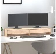vidaXL Monitorst&auml;nder, (Bildschirmst&auml;nder 100x27x15 cm Massivholz Kiefer)