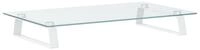 vidaXL Monitorst&auml;nder Monitorst&auml;nder Wei&szlig; 60x35x8 cm Hartglas und Metall
