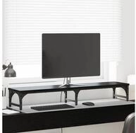 vidaXL Monitor-Halterung Monitor Halterung Schwarz Eichen-Optik 105 x 23 x 15,5...