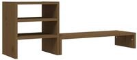 vidaXL Monitorst&auml;nder Monitorst&auml;nder Honigbraun 81x20x30 cm Massivholz Kiefer