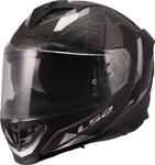 LS2 Motorradhelm FF818 Storm III Sporty Helm, Pinlockscheibe Enthalten schwarz...