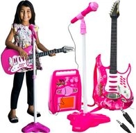 ISO TRADE Spielzeug-Musikinstrument Gitarren Spielzeug Mikrofon, (Spar-Set, 1...