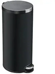 PROREGAL&reg; M&uuml;lleimer Runder Treteimer mit Kunststoffdeckel, 5L, Schwarz...