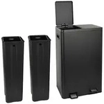 SVITA M&uuml;lltrennsystem, M&uuml;lleimer, 60L, Softclose-Deckel, Pedal, Schwarz...