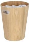 relaxdays Papierkorb Runder Papierkorb aus Holz
