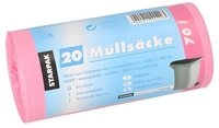 PAPSTAR M&uuml;llbeutel M&uuml;lls&auml;cke, HDPE 70 l 100 cm x 58 cm pink 23 my 500 Stk