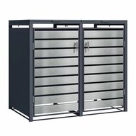 Phoenix M&uuml;lltonnenbox Phoenix Aufbewahrungsbox doppel M&uuml;lleimer Galvanisierter