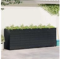 vidaXL M&uuml;lltonnenbox Wagenm&uuml;llbeh&auml;lter f&uuml;r 5 Beh&auml;lter Schwarz 340 x 77,5 x...