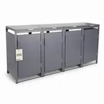 Albatros International M&uuml;lltonnenbox M&uuml;lltonnenbox 4er Hauswandversion, 120L...