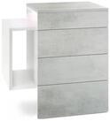Vladon Nachttisch Queens (Nachttischschrank mit 2 Schubladen, und 1 seitlichem...