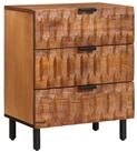 vidaXL Nachttisch Nachttisch Braun 50 x 33 x 62 cm Massivholz (1-St)