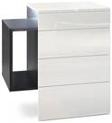 Vladon Nachttisch Queens (Nachttischschrank mit 2 Schubladen, und 1 seitlichem...