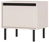 Masseno Nachttisch OSTIA 51,8 cm Nachtschrank mit 1 Schubladen Beige