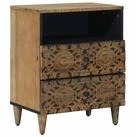 vidaXL Nachttisch 50 x 33 x 60 cm Nachttisch Nachtschrank Nachtkommode Braun...