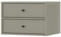 Masseno Nachttisch TORINO 51,8 cm Nachtschrank mit 2 Schubladen Gr&uuml;n