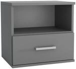 Masseno Nachttisch NOCTA 48 cm Nachtschrank mit 1 Schubladen Graphitfarben