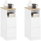 SoBuy Nachttisch FBT149, Nachtschrank Beistelltisch Nachtkommode Couchtisch,...