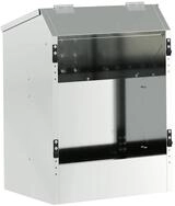 vidaXL Futterspender Kaninchenf&uuml;tterer Silber 33,5 x 25,5 x 45,5 cm Verzinkter...