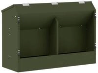 vidaXL Futterspender Kaninchenf&uuml;tterer Olive Gr&uuml;n 64,5 x 25,5 x 45,5 cm