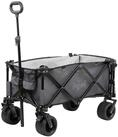 Zelsius Bollerwagen Handwagen faltbar, Grau, Transportwagen, Strandbollerwagen,